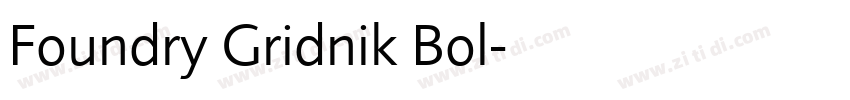 Foundry Gridnik Bol字体转换